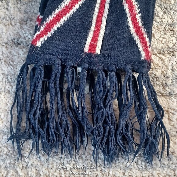 Union Jack Classic Brushed Wool Scarf – Scotland House, Ltd *𝓥𝓲𝓷𝓽𝓪𝓰𝓮 𝐒𝐨𝐫𝐫𝐢𝐝𝐞𝐫𝐞 Union Jack UK Flag Knit Muffler Scarf 🔵🔴⚪